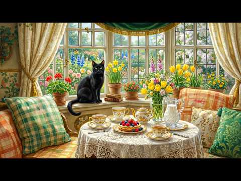 Nostalgic Vintage Jazz from 1940s Playing in Another Room in Grandma’s House by the Flower Garden