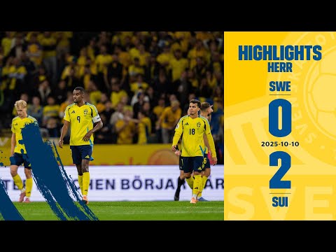 Förlust inför rekordpublik | Highlights Sverige – Schweiz 0-2