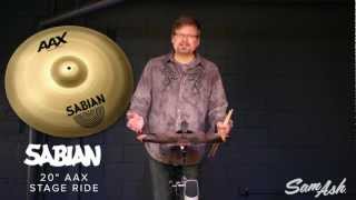 Video thumbnail for Sabian AAX 20" Stage Ride Cymbal | Quicklook by Sam Ash Music