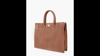 Brown laptop bag