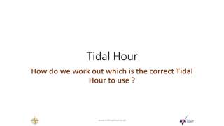 RYA Day Skipper: The Tidal Hour