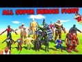 ALL SUPER HEROES FIGHT in Animal Revolt Battle Simulator with SHINCHAN and CHOP