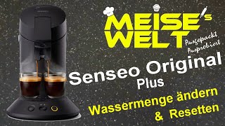 Philips Senseo Original Plus - Wassermenge ändern & Resetten