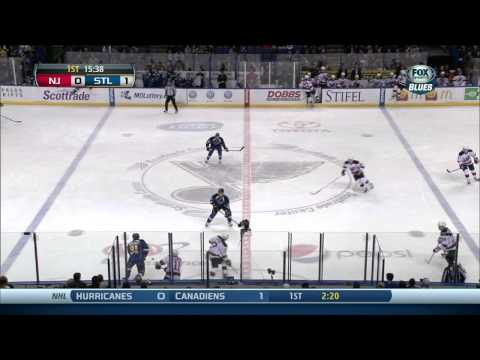 Alexander Steen wrist shot goal 1-0 NJ Devils St. Louis Blues 1/28/14 NHL Hockey.