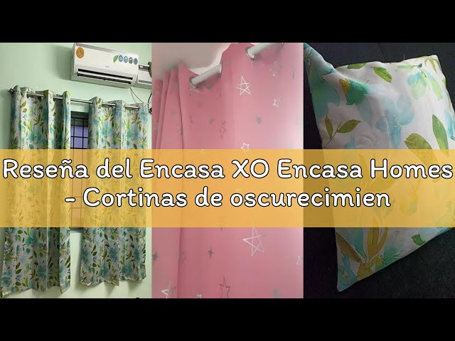Vídeo relacionado con Encasa XO Cortinas Estampadas semitransparentes de poliéster 140x183 cm con alzapaños 6 ft, Dólar White - Paquete de 2 - No Encoge y Lavable
