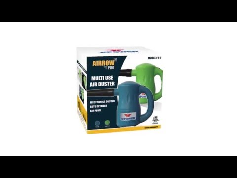 XPOWER A-2-Black Airrow Pro Multipurpose Powered Air Duster Video