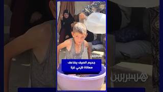 بين لهيب الشمس ونقص المياه.. جحيم الصيف يضاعف معاناة نازحي غزة. thumbnail