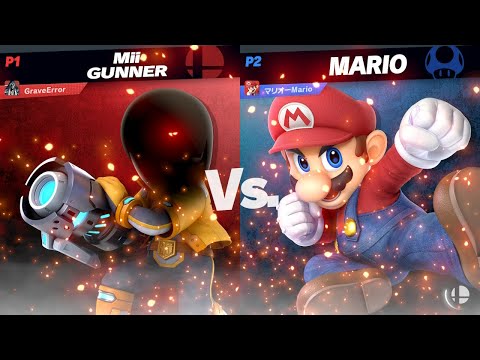 Super Smash Bros Ultimate GraveError (Mii Gunner) vs MarioRyu (Mario)