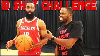 Talking Trash To James Harden! - The 10 Shot Challenge