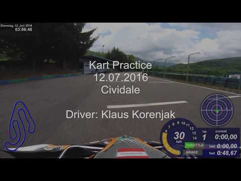 Cividale Kart Rotax DD2 Sodi 12.07.2016 GoPro onboard cam Telemetry