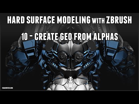 Hard Surface Modeling with Zbrush 10 - Creating Geo From Alphas