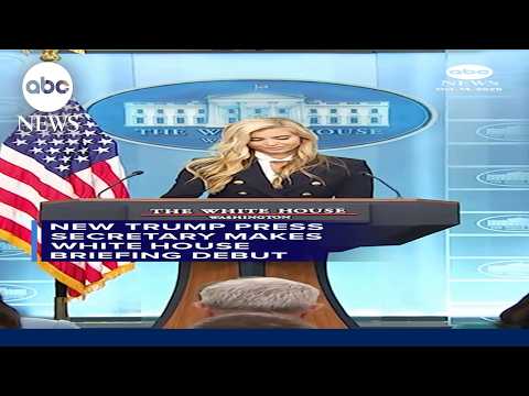 New Trump press secretary makes White House briefing debut