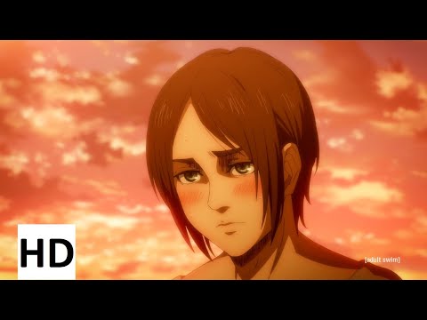 Eren makes Mikasa Blush | Eren talks about his Feelings English Dub HD