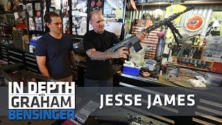 Ready, aim, fire! Jesse James tests his custom firearms