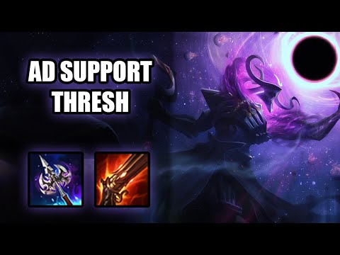 Umbral Glaive AD Thresh Support - Supporting with Big AD - League of Legends Live Game