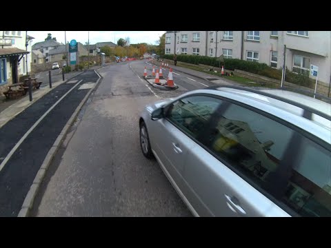 AJ09FTO - Close Pass at Traffic Island