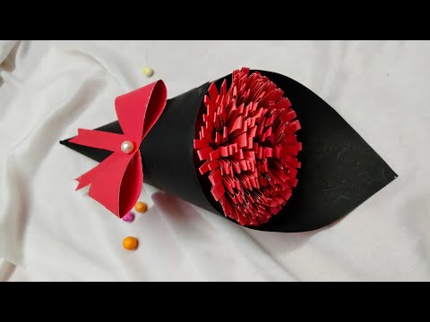 How to make paper flower bouquet / Flower bouquet mali #paperflower #flowerbouquet #rifanaart