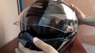 Casco abatible iron racing *con mica de iridium
