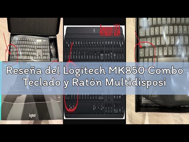 Vídeo relacionado con Logitech MK850 Combo Teclado y Ratón Inalámbrico Multidispositivos, 2.4 GHz/Bluetooth, Estructura Curvada, 12 Botones Programables,Batería de hasta 3 Años,PC/Mac,Disposición QWERTY Español,Negro