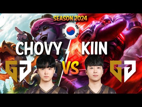 GEN Chovy vs GEN Kiin - Chovy TRISTANA vs Kiin JAYCE Mid - Patch 14.7 KR Ranked CHALLENGER | lolrec