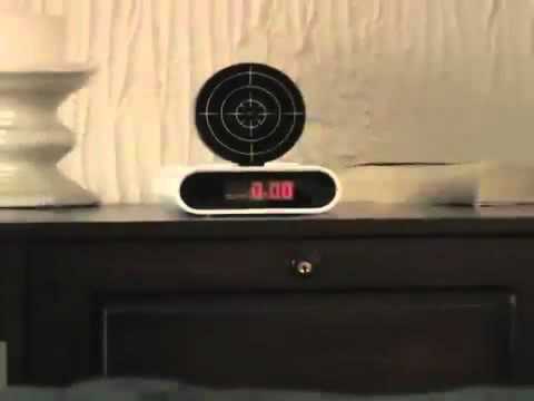 Будильник мишень с лазерным пистолетом