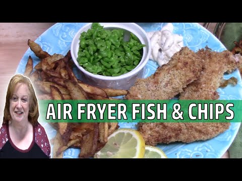 AIR FRYER FISH AND CHIPS RECIPE | COOK WITH ME FISH DINNER
