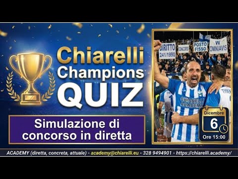 Chiarelli Champions Quiz - Competition simulation open to all - Qualifications (December 6, 2025)