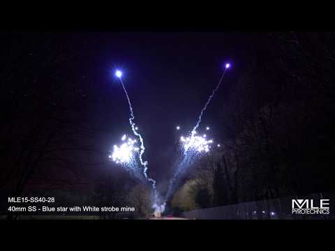 MLE15-SS40-28 - 40mm SS - Blue star with White strobe mine