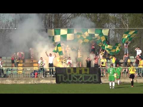 Tłuszcz: TKS Bóbr Tłuszcz - Mazur Radzymin - oprawa w drugiej połowie (28.04.2012)