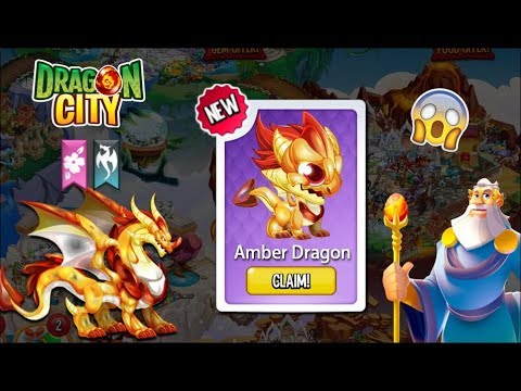 Dragon City - Unlocked AMBER DRAGON + Fight PvP [EXCLUSIVE CARD PACK]
