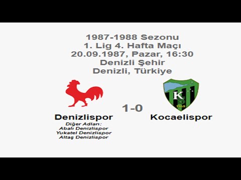 Denizlispor 1-0 Kocaelispor [HD] 20.09.1987 - 1987-1988 Turkish 1st League Matchday 4
