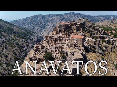 Anavatos, Island Chios, Greece - abandoned village | medieval castle | by drone [4K]. #chios