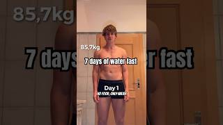 7 Days Water fast (no food, only water) #waterfasting #waterfast #diet #sports