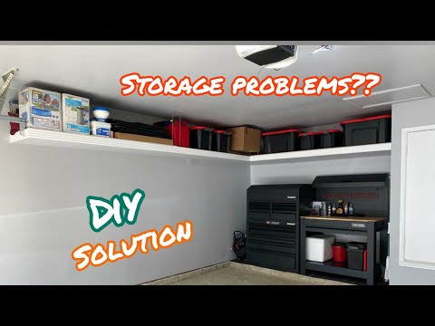 How To Build Overhead Garage Shelves DIY | Garage Storage Solution |  Part 2 Dream Garage Renovation