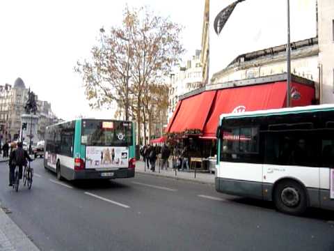 Paris: bd. de Clichy. MAN Lion's City buses no. RATP 4709 and 4661