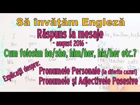 Sa invatam engleza - Raspuns la mesaje: PRONUME PERSONALE si POSESIVE - Let's Learn English