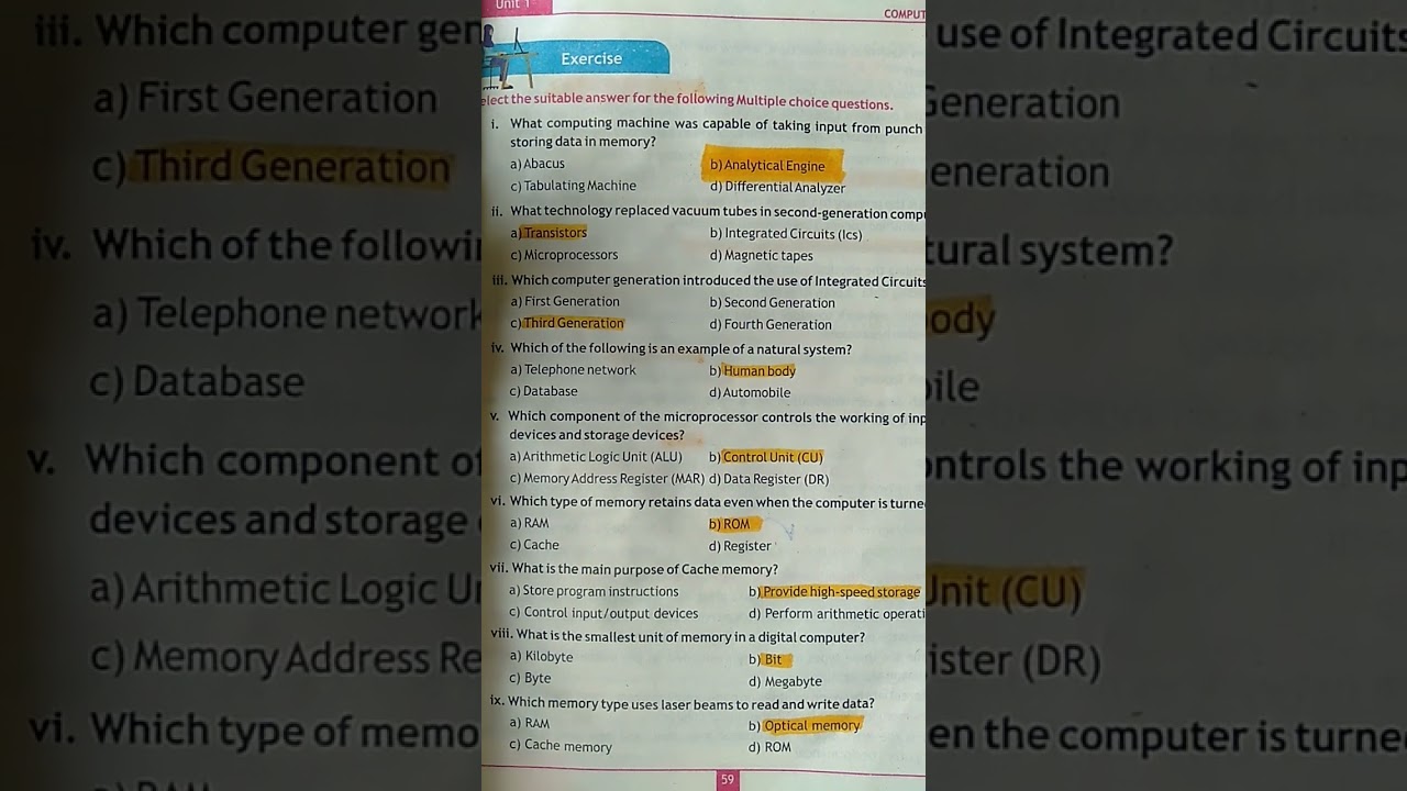 class 9 computer chapter 1 solved exercise #class9 fbise modal and guess paper 📃