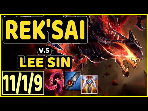 LAMABEAR (REK'SAI) vs LEE SIN - 11/1/9 KDA JUNGLE CHALLENGER GAMEPLAY - EUW