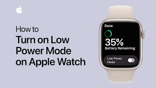 How to turn on Low Power Mode on Apple Watch | Apple Support