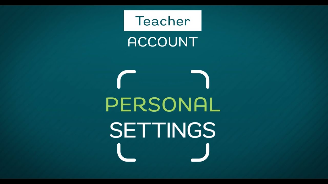 Classera EN teacher  Personal Settings v1