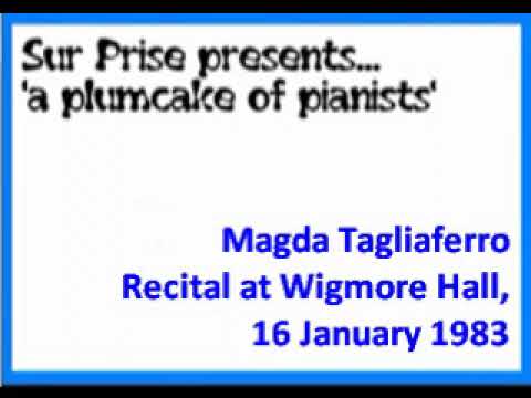 Magda Tagliaferro Recital at Wigmore Hall, 16 January 1983