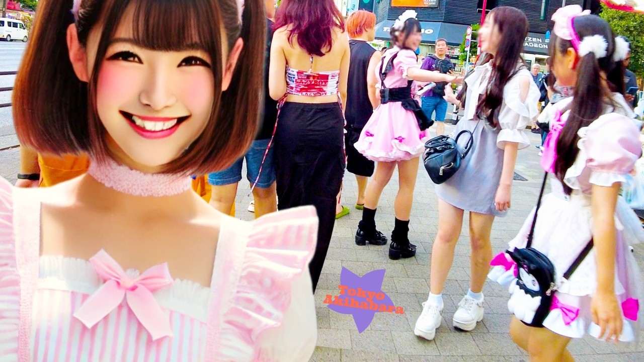 Tokyo Akihabara 🐶 Pink Town 💖 4K Nonstop 1 Hour