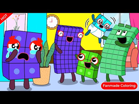Don't Feel Jealous, Baby NB 6! Numberblocks Fanmade Coloring Story