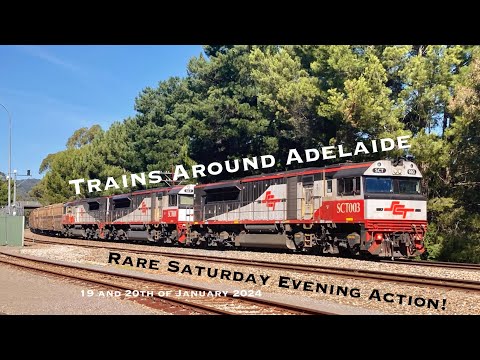 Late 4PM1, 6MP4 and 6MP9! Trains Around Adelaide, Rare Evening Trainspotting