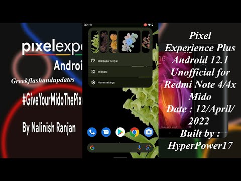Pixel Experience Plus Android 12.1 Unofficial for Redmi Note 4/4x Mido