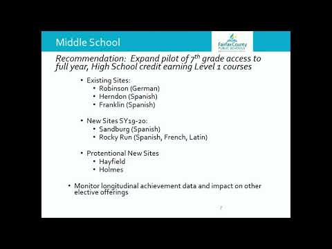 FCPS School Board Work Session- World Language 04-08-2019
