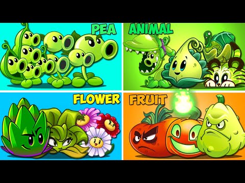 4 Super Team PEA x ANIMAL x FLOWER x FRUIT - Who Will Win? - PvZ 2 Team Plant VS Team Plant