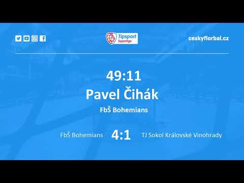 Highlights 9. kolo Tipsport Superligy - FbŠ Bohemians vs. TJ Sokol Královské Vinohrady: 6:2