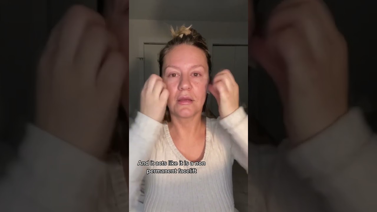 Face tape to change your face shape #facetape #transformation #catfish