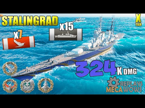 AWESOME Stalingrad 7 Kills & 324K Damage | World of Warships